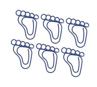 Lot de 100 trombones en forme de pied de bébé, trombones mignons, trombones amusants, marque-pages, clips de planificateur pour fichiers papier, organisation de travail, études, (Bleu)