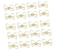 Lot de 100 trombones en métal en forme de nœud pour le bureau, les fournitures scolaires et les trombones dorés