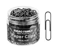 Lot de 100 trombones Jumbo - 5,1 cm - Noir