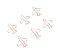 Lot de 100 trombones mignonnes en fil de fer, légers et portables pour trier des documents, des avions, des documents, des cahiers, des albums de scrapbooking (or rose)