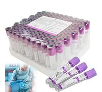 Lot De 100 Tubes à Vide En Plastique Pet (3 Ml, 5 Ml, 10 Ml), Pour Prélèvement Sanguin En Laboratoire, Séparation Du Sérum Et Préparation Du Prp.,10ML
