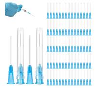 Lot de 100 tubes de distribution en acier inoxydable 23 G 0,6 x 25 mm pour liquides de recharge, accessoires de dosage pour recharges de liquide, tubes de recharge pour l'industrie, les loisirs et le