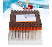 Lot de 100 tubes de prélèvement sanguin PET Vacutainer de 3 ml, tube de centrifugeuse à usage unique pour laboratoire de sang
