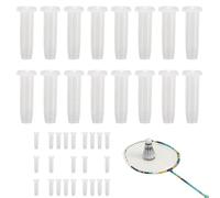 Lot de 100 tubes de protection pour raquette de badminton - Œillets blancs transparents - Outil de cordage en nylon pour débutants