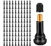 Lot de 100 valves en caoutchouc TR413 pour voiture, universelles, à clipser, adaptées à la plupart des voitures et motos