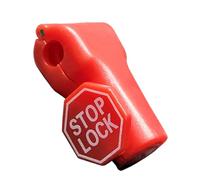 Lot de 100 verrous d'arrêt en plastique rouge avec crochet de 6 mm de diamètre