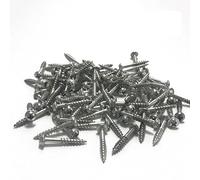 Lot de 100 vis à bois autotaraudeuses en acier inoxydable zingué ST4-27/ST4-30 (25 mm/27 mm)