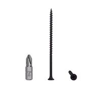 Lot de 100 vis à bois en acier carbone phosphate noir 4,2 x 90 mm, vis pour cloison sèche, fixations pour panneaux d'aggloméré, tête de clavette Philips (100, 4,2 x 90 mm)