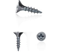 Lot de 100 vis à bois M4 en zinc galvanisé long (0,4 x 1,5 cm) 4 x 15 mm