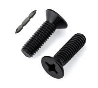 Lot de 100 vis à métaux Phillips à tête plate M4-0,7 x 10 mm, en acier inoxydable 304 18/8, avec embout Glvaner