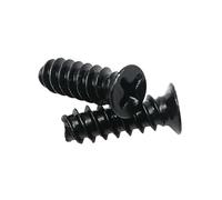 Lot de 100 vis à tête fraisée cruciforme M4 M5 L = 8-15 mm for boîtier de PC, ventilateur de refroidissement, dissipation thermique, fixation de l'ordinateur A(Black,M4x8mm)
