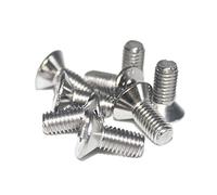 Lot de 100 vis à tête fraisée M3 x 8 mm, en acier inoxydable V2A VA A2, DIN 7991 / ISO 10642, à six pans creux