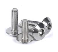 Lot de 100 vis à tête hexagonale creuse M2,5, M3, M4 et M5 en acier inoxydable 304, entretoises plates et rondes.(35mm x100pcs,M4)