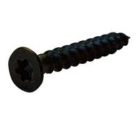 Lot de 100 vis à tête ronde à filetage épais pour cloison sèche 6 x 1 6 lobe Noir Phosphate Panneau de particules