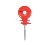 Lot de 100 vis à visser for poteaux en bois, excellente isolation, fente inclinée, anneau isolant for clôture, résistant au soleil et la pluie, isolants for clôtures électriques Pour Cordes(Red)