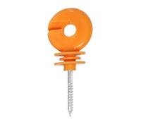 Lot de 100 vis à visser for poteaux en bois, excellente isolation, fente inclinée, anneau isolant for clôture, résistant au soleil et la pluie, isolants for clôtures électriques Pour Cordes(Yellow)