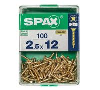 Lot de 100 vis acier t?te fraisée pozidriv SPAX, Diam.2.5 mm x L.12 mm