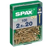 Lot de 100 vis acier tête fraisée pozidriv SPAX, Diam.2.5 mm x L.20 mm G