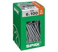 Lot de 100 vis acier tête fraisée torx, Diam.6 mm x L.100 mm