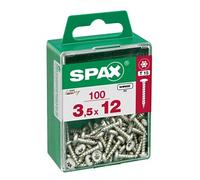Lot de 100 vis acier tête ronde torx SPAX, Diam.3.5 mm x L.12 mm G