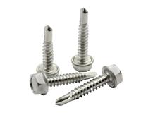 Lot de 100 vis autoperceuses à tête hexagonale extérieure en acier inoxydable 410 M4.2 M4.8, fixations, outils et accessoires de réparation(32mm,M4.8)