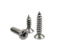 Lot de 100 vis autotaraudeuses à tête fraisée plate en acier inoxydable 304, M1, M1.2, M1.7, M2, M2.6, M3, M4(304 stainless steel,12MM_M3.5)