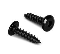Lot de 100 vis autotaraudeuses à tête plate M3 x 8 mm, vis à bois à tête fraisée, en acier inoxydable 304 18-8 llen hexagonale, finition noire