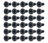 Lot de 100 vis cruciformes M5 x 12 x 10 - En acier au carbone - Vis à tête fraisée - Vis à tête plate - Vis à tête cylindrique - Vis de meubles