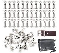 Lot de 100 Vis d'Assemblage Meuble Chicago - Bouton de Connexion en Acier Nickelé pour DIY, Décoration et Reliure
