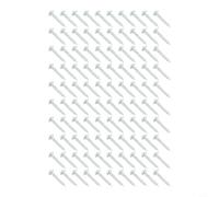 Lot de 100 vis de menuiserie conçues pour trous de poche avec pointe et filetage profond pour un maintien ferme dans divers matériaux en bois (fente de pointe de 25 mm)