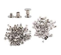 Lot de 100 vis de reliure Chicago pour cuir, ceinture, portefeuille, album photo, 5 x 6 mm