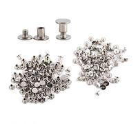 Lot de 100 vis de Reliure Chicago pour Cuir, Ceinture, Portefeuille, Album Photo, 5 x 6 mm Vis pour Reliure en Cuir