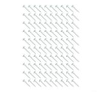 Lot de 100 vis de trou de poche revêtues de zinc pour connexions structurelles en bois dans le bricolage et la menuiserie contractuelle (fente de pointe de 25 mm)