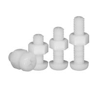 Lot de 100 vis + écrous en nylon à tête ronde, isolées en plastique cruciforme(M2x12)