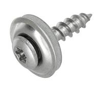 Lot de 100 vis étanches Torx 4,5 x 20 mm | Avec rondelle d'étanchéité de 15 mm - Acier inoxydable A2 vierge | Tête plate | Vis universelles | Vis