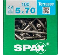 Lot De 100 Vis Inox Tête Cylindrique Spax, Diam.5 Mm X L.70 Mm