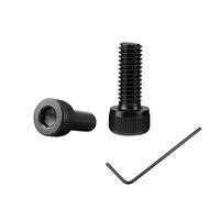 Lot de 100 vis M2 x 4, à tête cylindrique avec six pans creux, vis à tête cylindrique avec 1 clé à six pans creux, filetage complet en acier au carbone (noires), pour éléments de fixation (M2