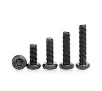 Lot de 100 vis Torx anti-vol en acier inoxydable 304 M1,6 x 12 mm Noir Petite vis