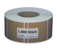 Lot de 1000 autocollants en papier kraft ronds, diamètre 20, 30, 40, 50, 60, 80 et 100 mm, rectangulaires 50 x 50, 75 x 50 et 100 x 50 mm, étiquettes autocollantes pour écrire, marron (rectangulaires