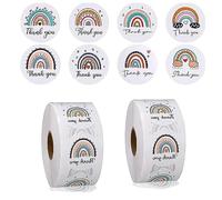 Lot de 1000 autocollants grâce aux étiquettes autocollantes merci 3,8 cm arc-en-ciel Thank You Stickers autocollant merci pour mariage anniversaire Thanksgiving fête DIY (38 mm)