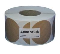 Lot de 1000 autocollants ronds en papier kraft - Diamètre : 20, 30, 40, 50, 60, 80 et 100 mm - Rectangulaires - 50 x 50, 75 x 50 et 100 x 50 mm - Étiquettes autocollantes pour écrire - Marron