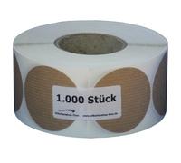 Lot de 1000 autocollants ronds en papier kraft - Diamètre : 20, 30, 40, 50, 60, 80 et 100 mm - Rectangulaires - 50 x 50, 75 x 50 et 100 x 50 mm - Étiquettes autocollantes pour écrire - Marron