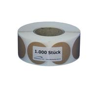 Lot de 1000 autocollants ronds en papier kraft - Diamètre : 20, 30, 40, 50, 60, 80 et 100 mm - Rectangulaires - 50 x 50, 75 x 50 et 100 x 50 mm - Étiquettes autocollantes pour écrire - Marron