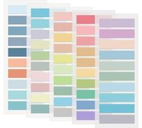 Lot De 1000 Bandes Adhésives-5 Styles-Petites Notes Adhésives-Pour Bureau,École,Marquage De Page (Multicolore)