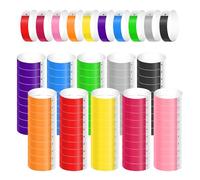 Lot de 1000 bracelets d'entrée de festival, étanches, en papier fluo pour événements, multicolores, pour fête, festival de musique, concert, concours (10 couleurs)