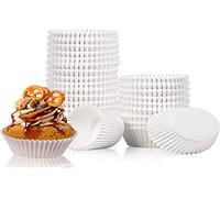 Lot de 1000 caissettes à cupcakes en papier sulfurisé Blanc.le diamètre supérieur est de 68 mm, 32 mm de haut, résistant à la graisse
