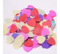 Lot de 1000 confettis en papier biodégradables en forme de cœur arc-en-ciel pour décoration de fête de mariage