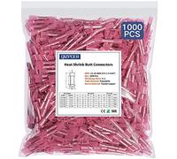 Lot de 1000 connecteurs thermorétractables rouges de qualité marine 22-16 AWG - Connecteurs électriques étanches pour câblage de bateau et camion