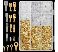 Lot de 1000 cosses de câble - Cosses plates - 2,8 mm/4,8 mm/6,3 mm - M3/M4/M5/M6 - Cosses à anneau - Cosses plates avec gaine isolante - Kit pour câble électrique