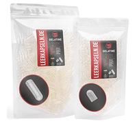 Lot de 1000 demi-capsules séparées - Taille 00 - Capsules de gélatine de bœuf - Capacité de remplissage - Transparentes